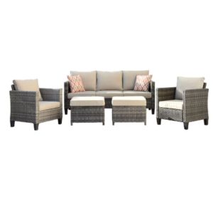 Kingston 6 Piece Set With Beige Cushions