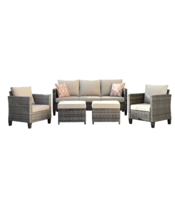 Kingston 6 Piece Set With Beige Cushions
