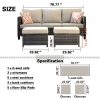 Kingston Beige Sofa With Ottoman (2) With Coffee Table - Image 6