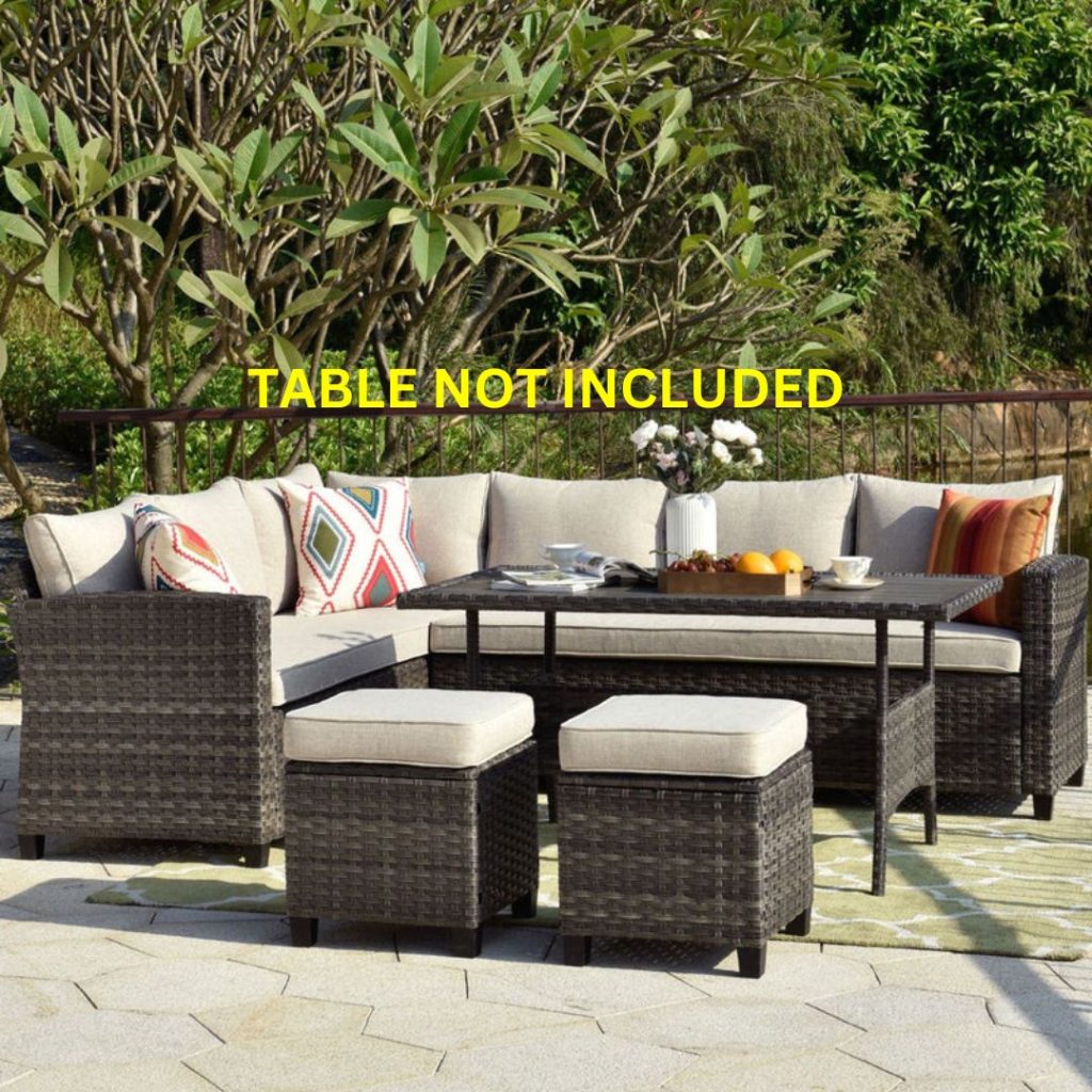 Alfresco 4Piece Set Beige Without Table Patio Furniture Warehouse