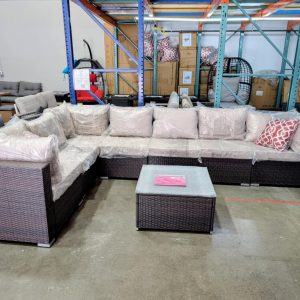Sydney Beige Large L-Shape Sectional Set