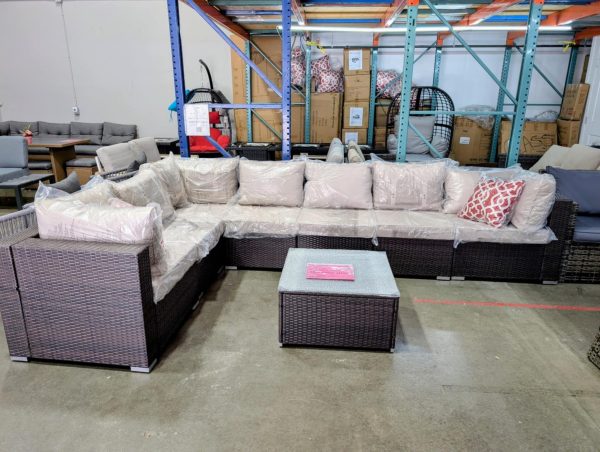 Sydney Beige Large L-Shape Sectional Set