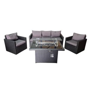 Boston Conversation Set With Fire Table