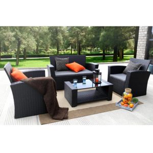 4-Piece Patio Set -Black