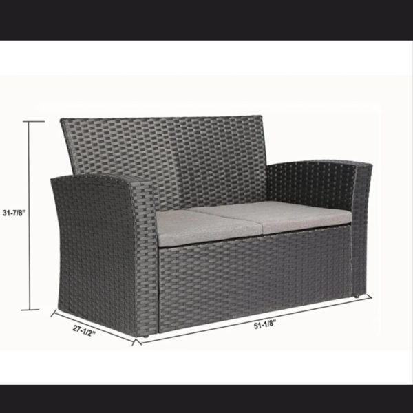 4-Piece Patio Set -Black - Image 4