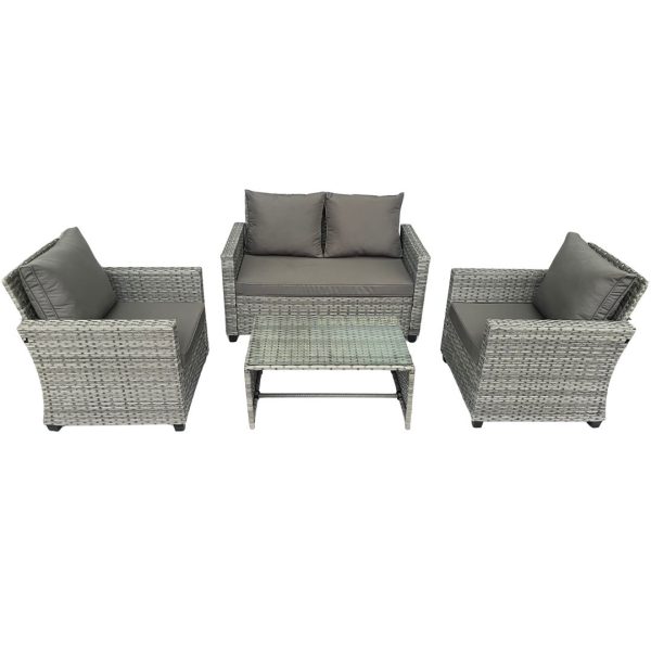 4-Piece Patio Set - Grey