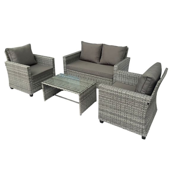4-Piece Patio Set - Grey - Image 2