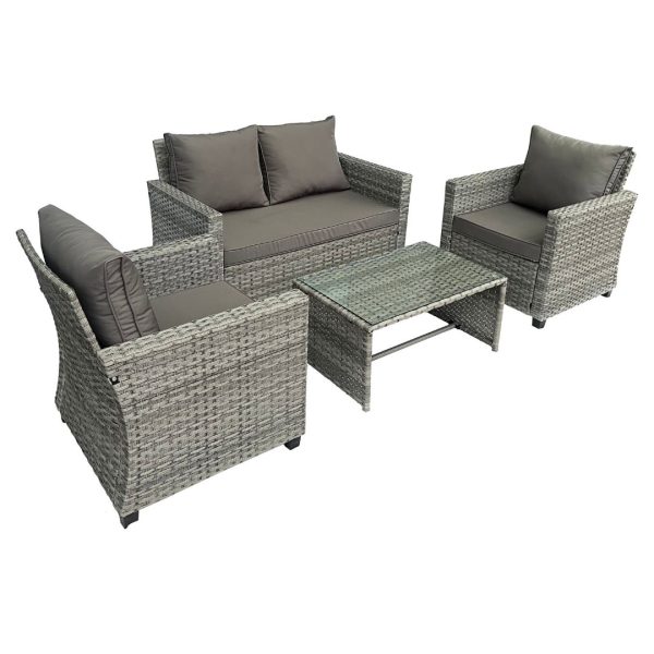 4-Piece Patio Set - Grey - Image 4