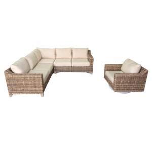 Venice Collection V Sectional With Swivel Chair