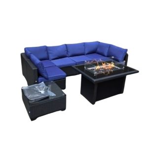 Sydney 7 Piece Set With London Fire Table