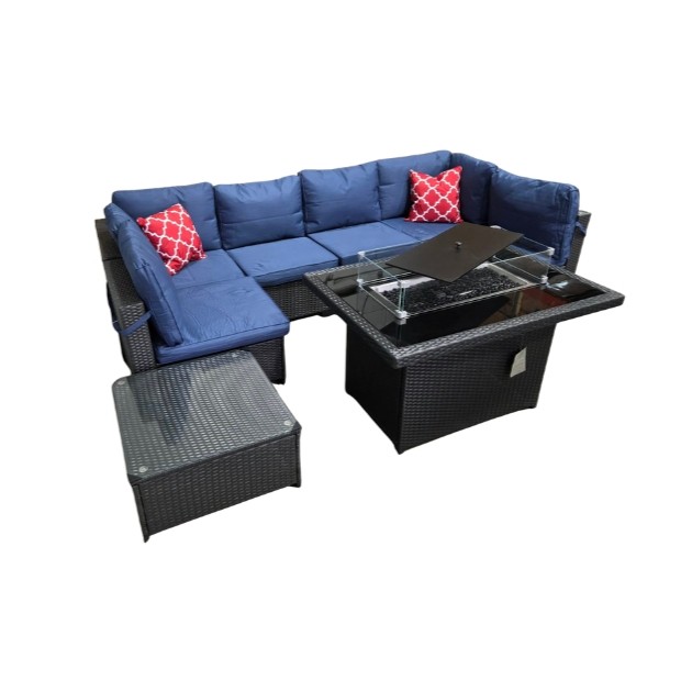 Sydney 7 Piece Set With London Fire Table - Image 2