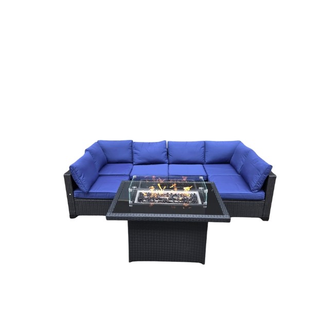 Sydney 7 Piece Set With London Fire Table - Image 5