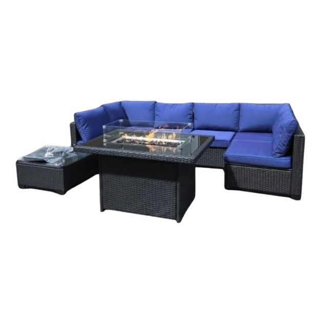 Sydney 7 Piece Set With London Fire Table - Image 2