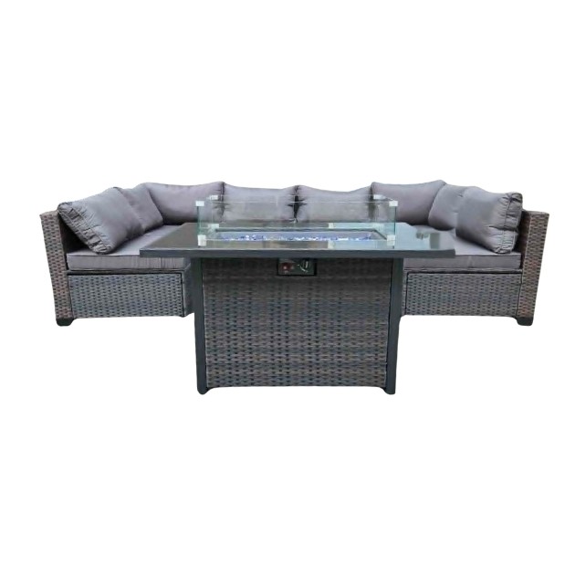Logan 6 Piece Modular Sectional With Denver Fire Table